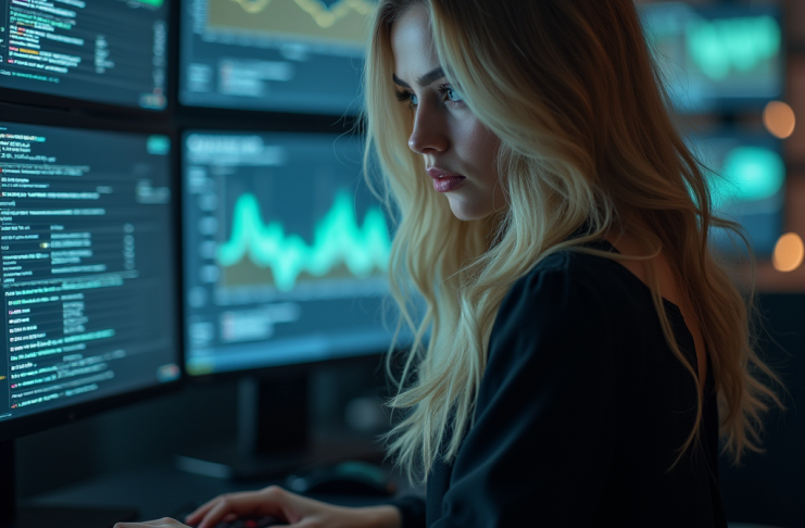 Crypto Trader Monitoring the Markets